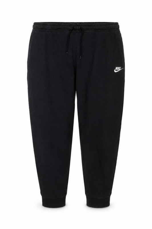 Nike Women Black Cotton Jogger Trousers XL Drawstring Waist