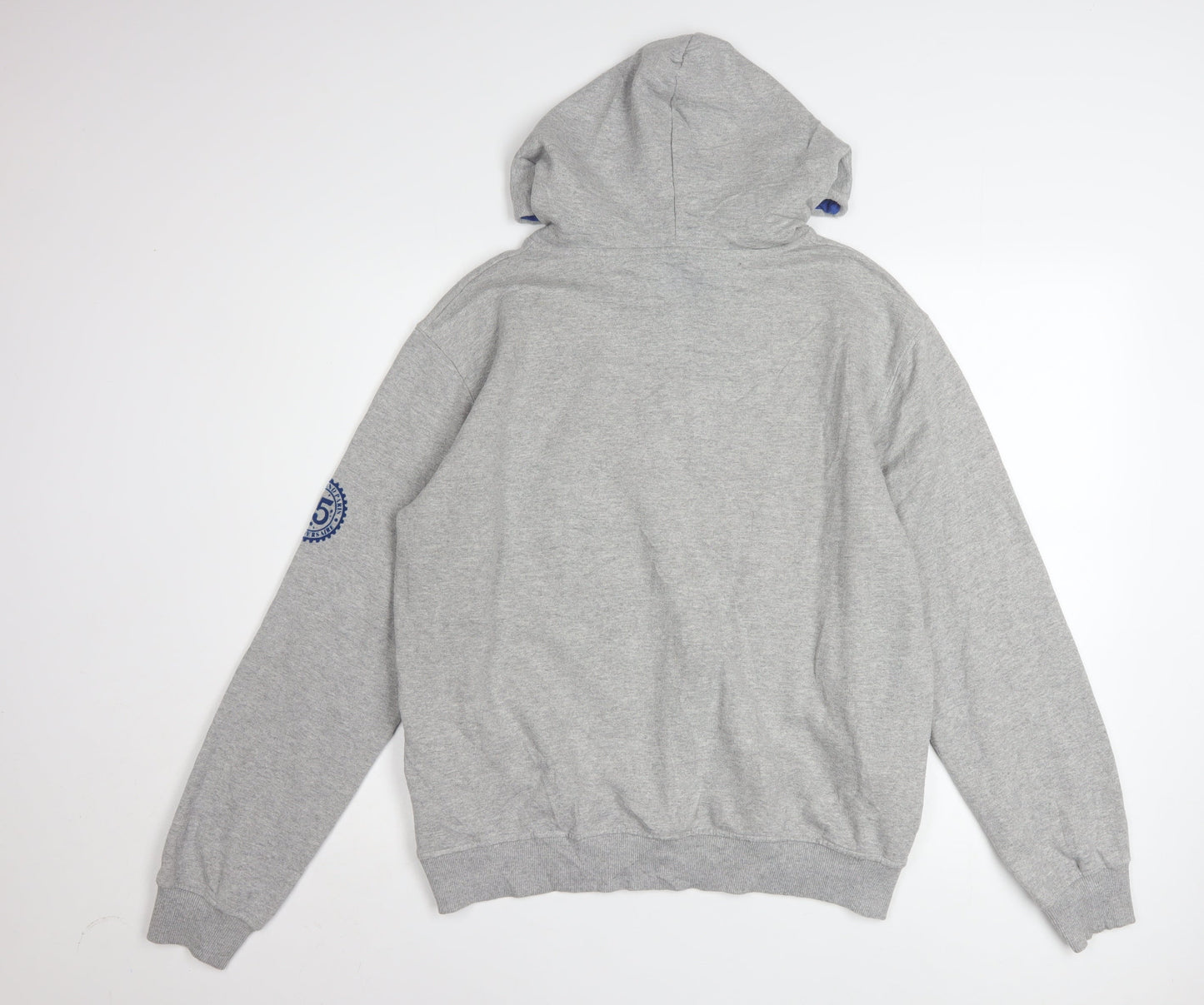 Disneyland Paris Women's Grey Blue Hoodie L Pullover Mickey Print