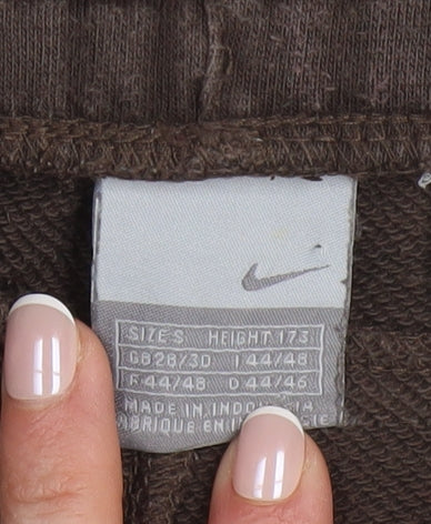 Nike Women's Brown Sweatpants Size M Regular Fit Fleece Joggers