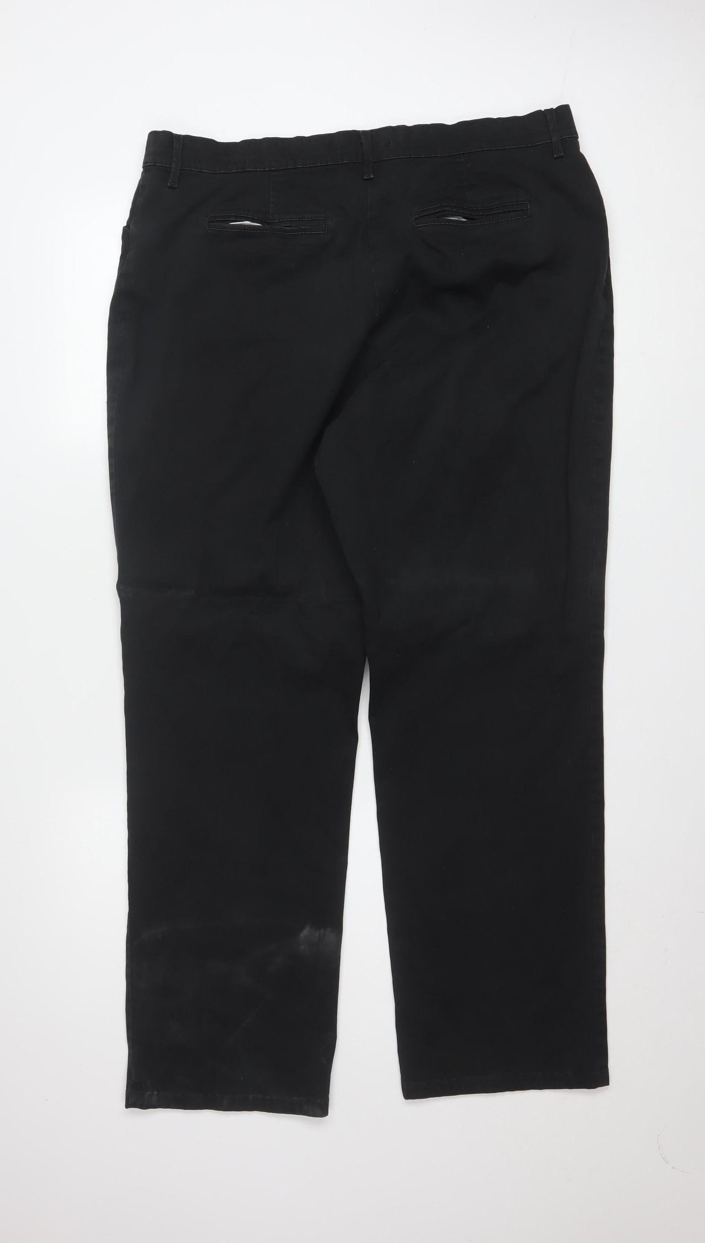 Lee Women's Black Relaxed Fit Chino Trousers Size 18