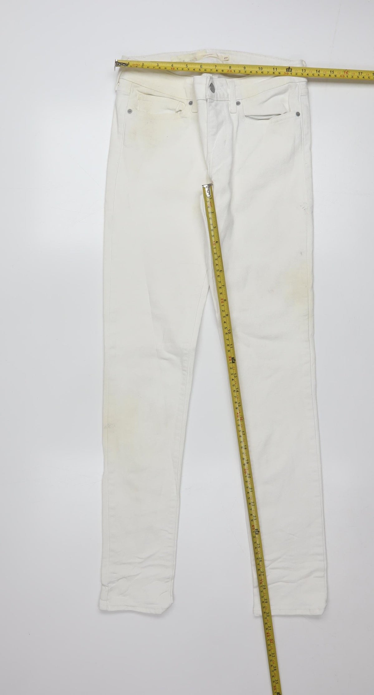 Levi's Women's White 711 Skinny Jeans Size 27 Slim Fit Denim