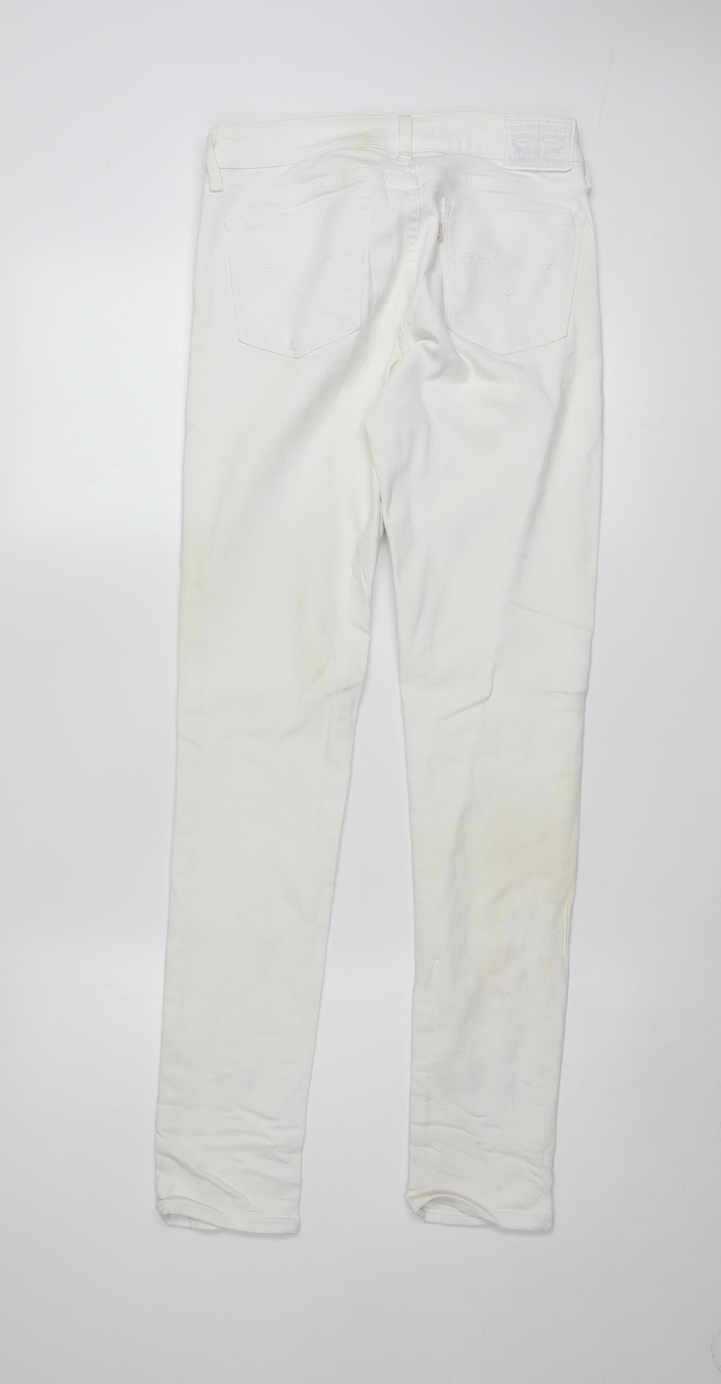 Levi's Women's White 711 Skinny Jeans Size 27 Slim Fit Denim