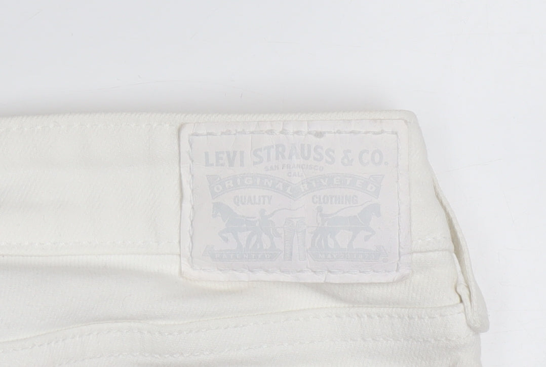 Levi's Women's White 711 Skinny Jeans Size 27 Slim Fit Denim