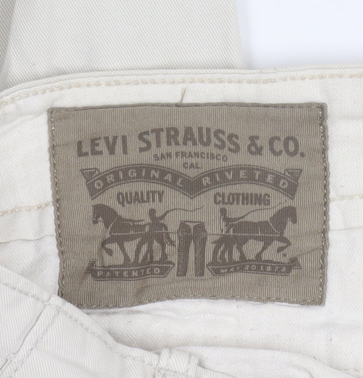 Levi's Men's Beige Cotton Chino Trousers W32 L32 Straight Fit