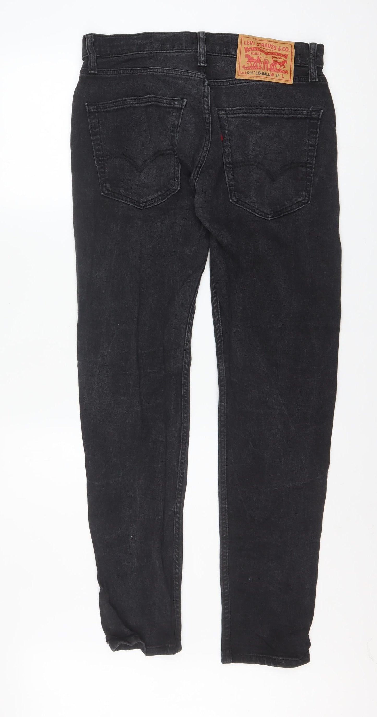 Levi’s 512 Lo-Ball Mens Black Slim Fit Jeans W32 L32