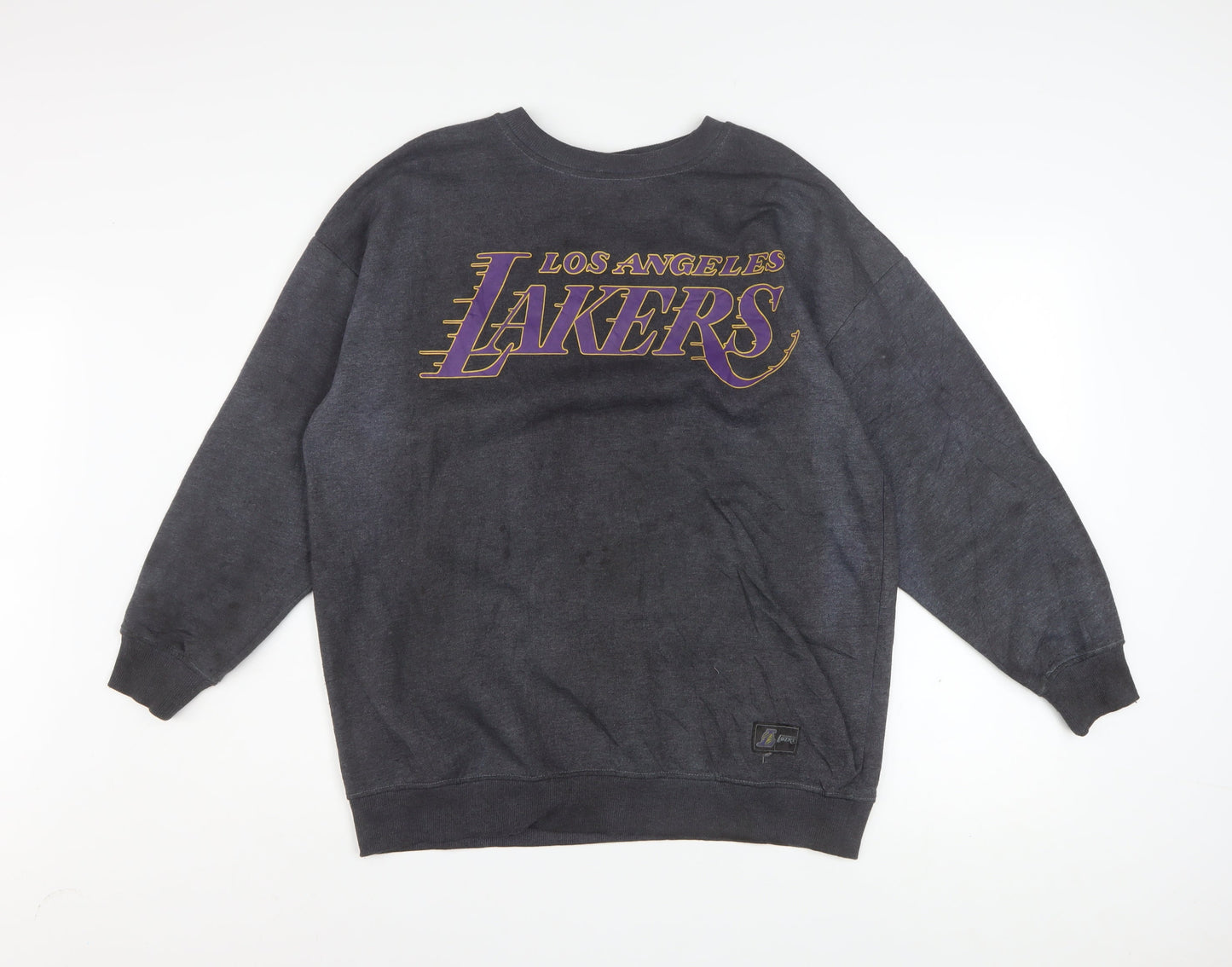 NBA Los Angeles Lakers Women's Grey Pullover Sweatshirt Size 12 Cotton Blend