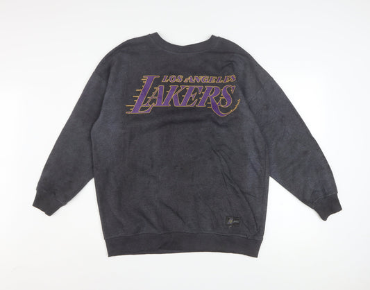 NBA Los Angeles Lakers Women's Grey Pullover Sweatshirt Size 12 Cotton Blend