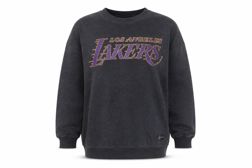 NBA Los Angeles Lakers Women's Grey Pullover Sweatshirt Size 12 Cotton Blend