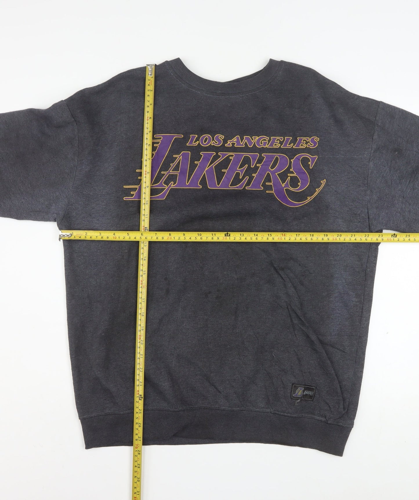 NBA Los Angeles Lakers Women's Grey Pullover Sweatshirt Size 12 Cotton Blend