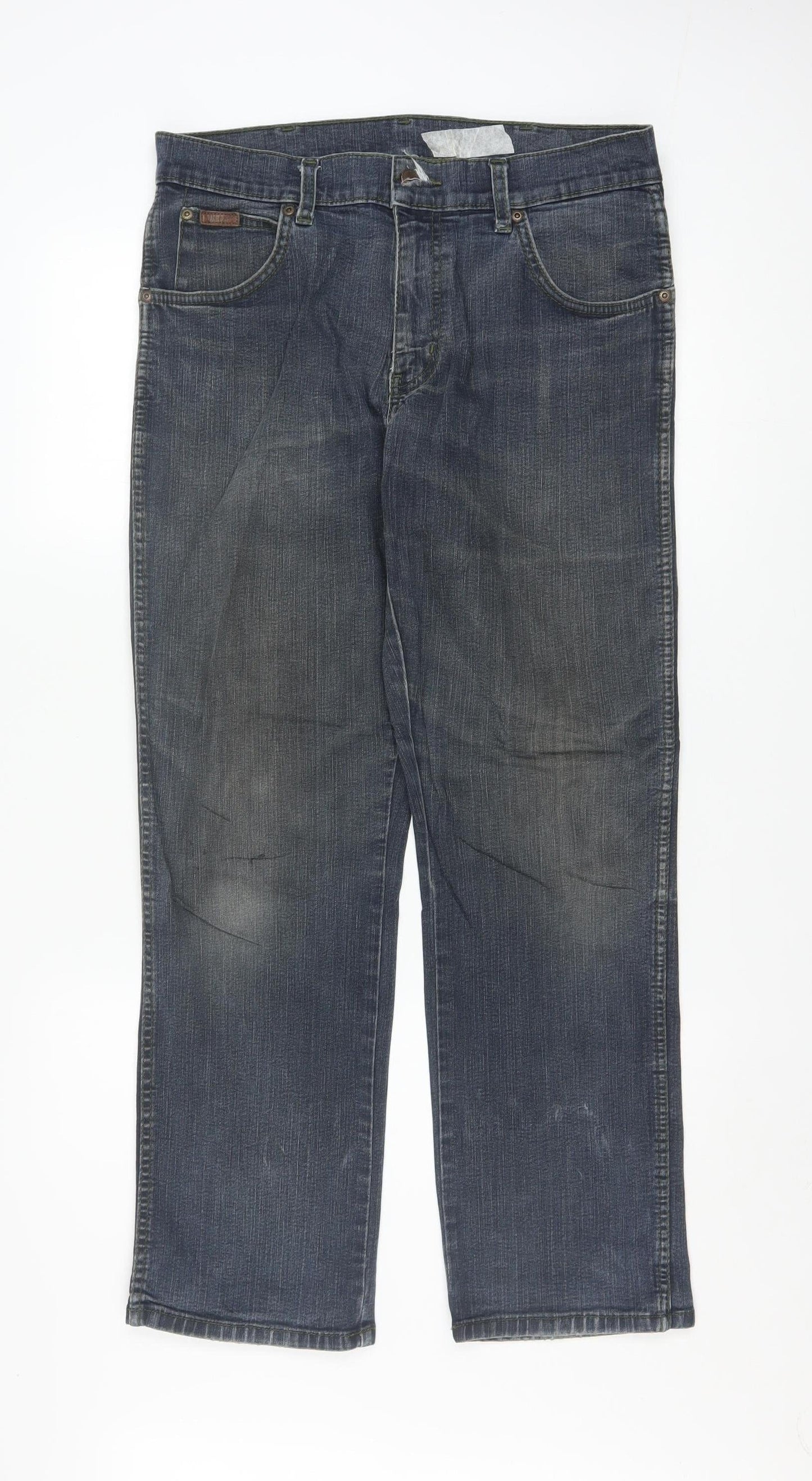 Wrangler Men's Blue 32x30 Straight Fit Texas Stretch Jeans