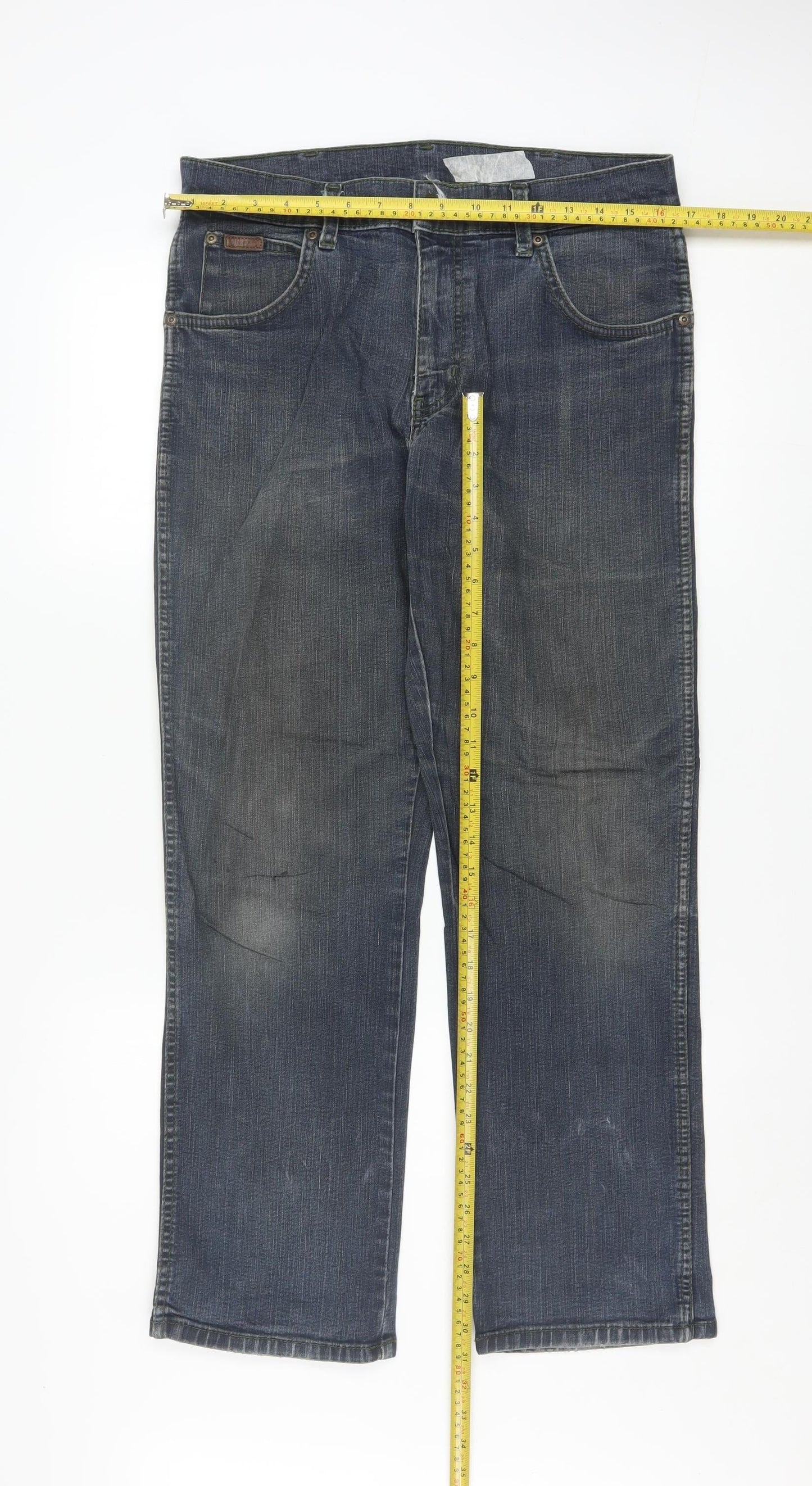 Wrangler Men's Blue 32x30 Straight Fit Texas Stretch Jeans