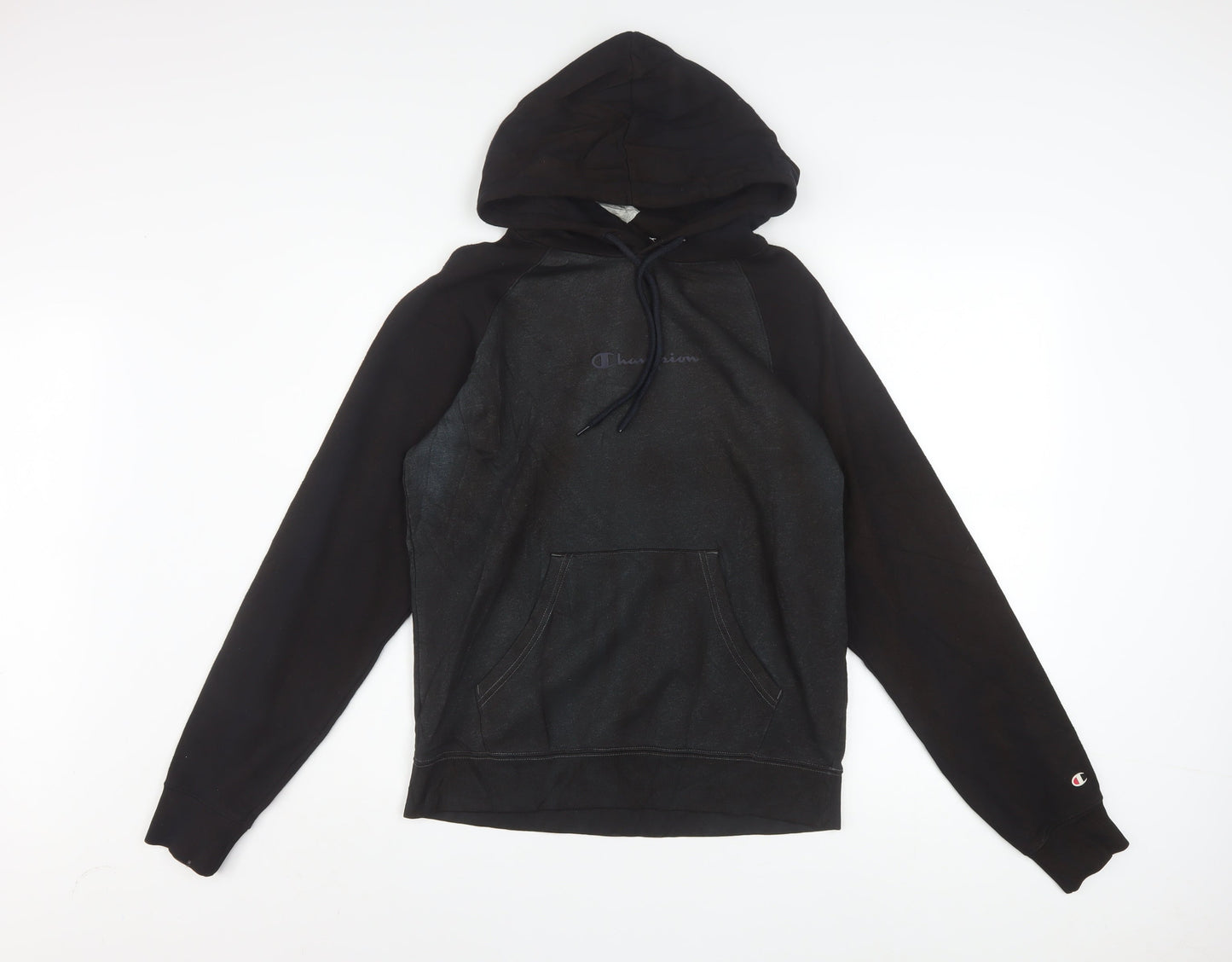 Champion Men's Black Pullover Hoodie Size S Fleece Regular Fit