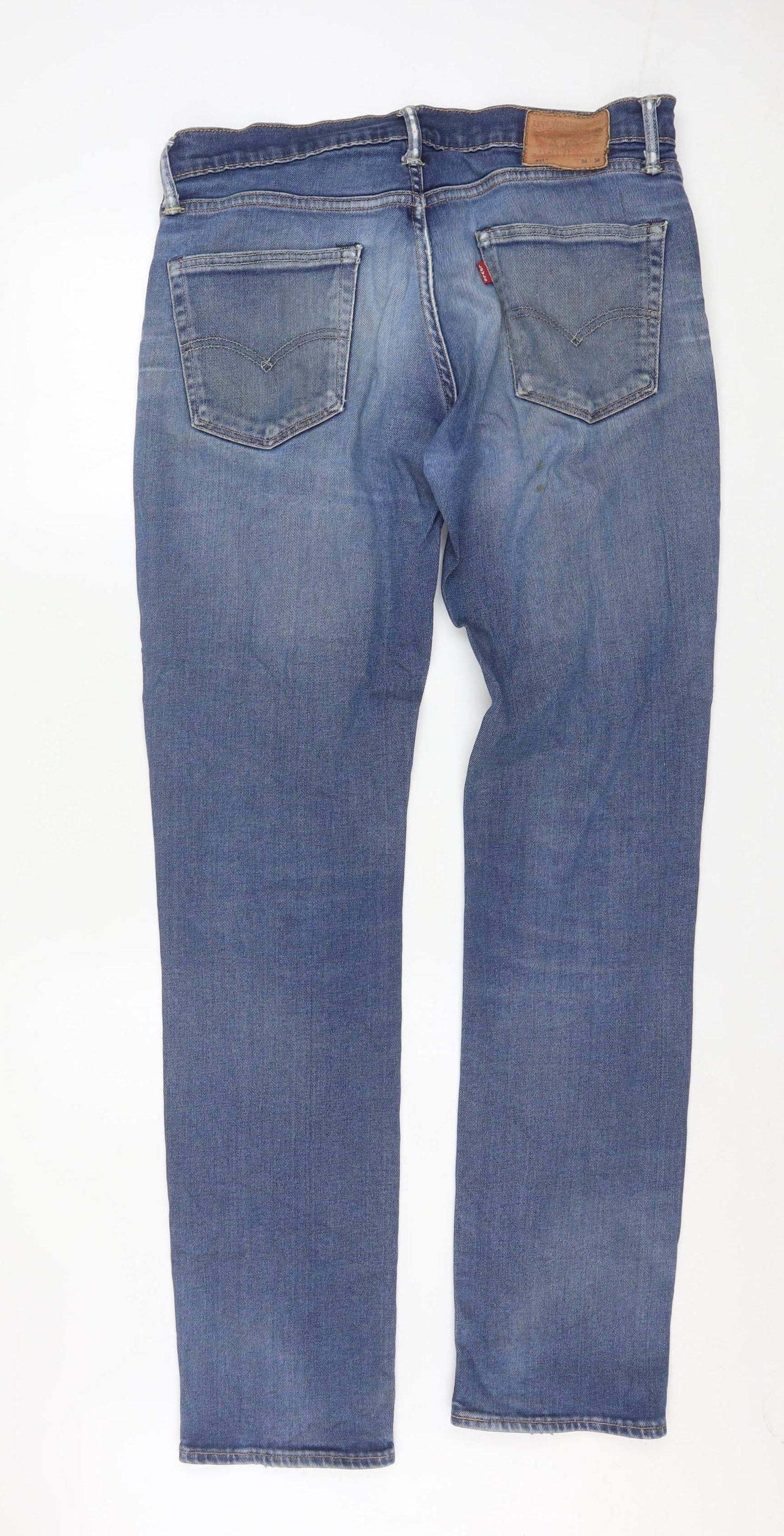 Levi's Men's Blue Straight Regular Fit 504 Jeans 34x34