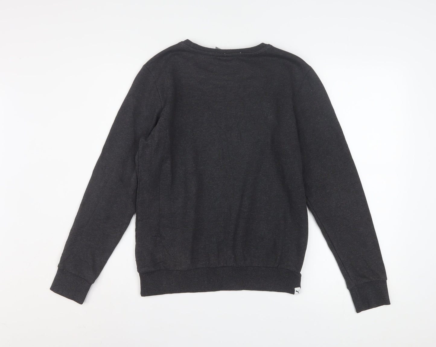Puma Womens Black Size 12 Crew Neck Pullover Sweatshirt