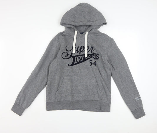 Superdry Women's Grey Pullover Hoodie Size 10 Osaka Graphic