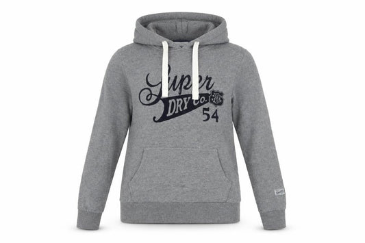 Superdry Women's Grey Pullover Hoodie Size 10 Osaka Graphic