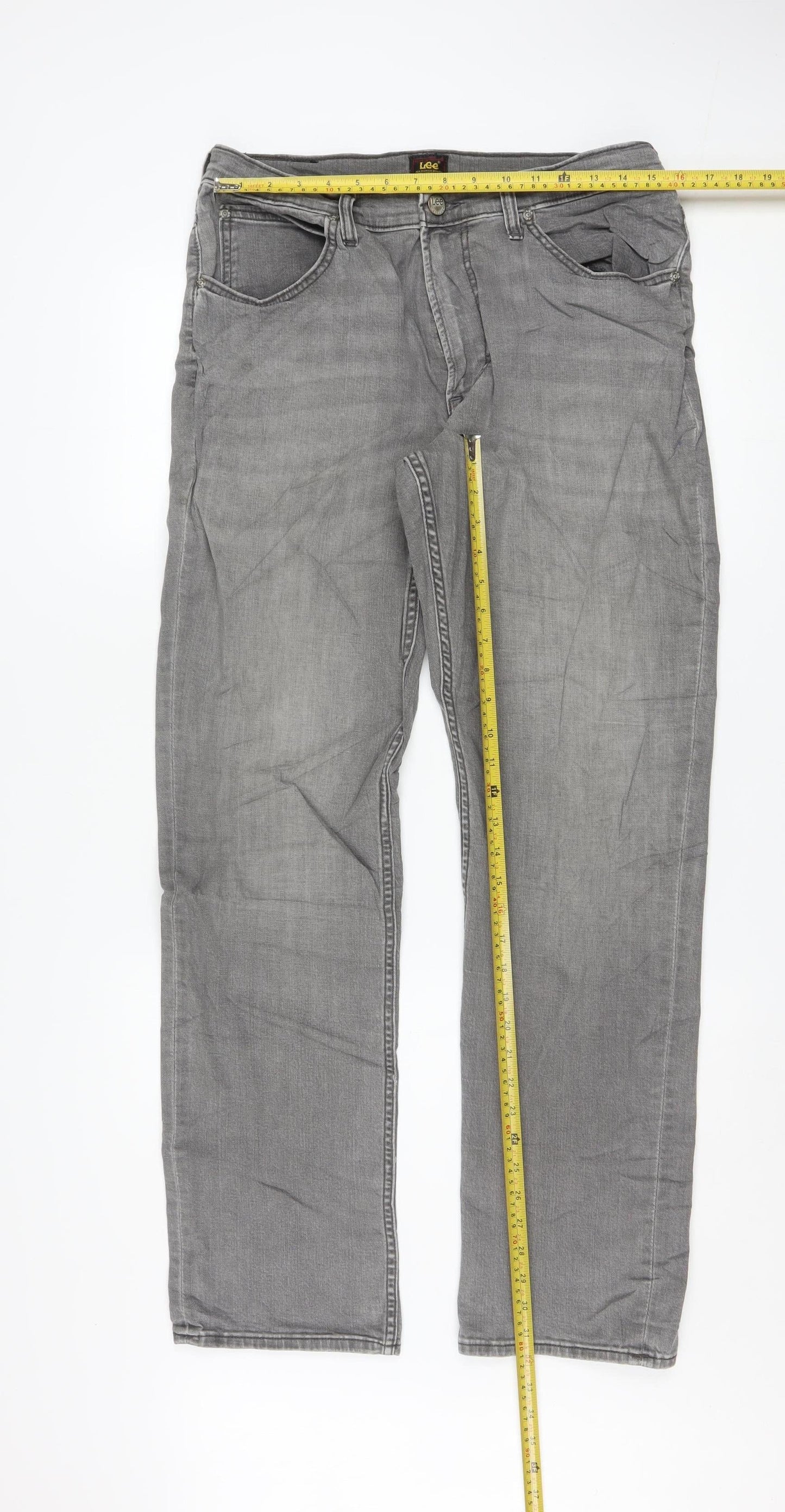 Lee Men's Grey Brooklyn Straight Fit Jeans W34 L32