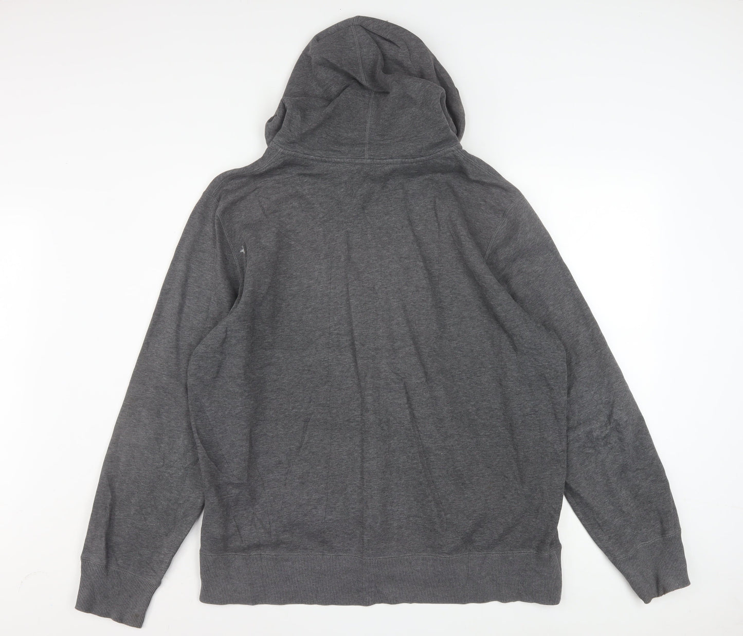 Nike Men's Grey Full Zip Hoodie XL Cotton Blend Sportswear