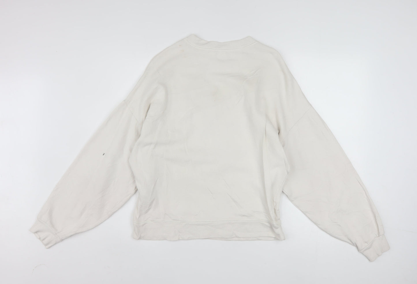 GAP Women Beige Crew Neck Pullover Sweatshirt XS Relaxed Fit