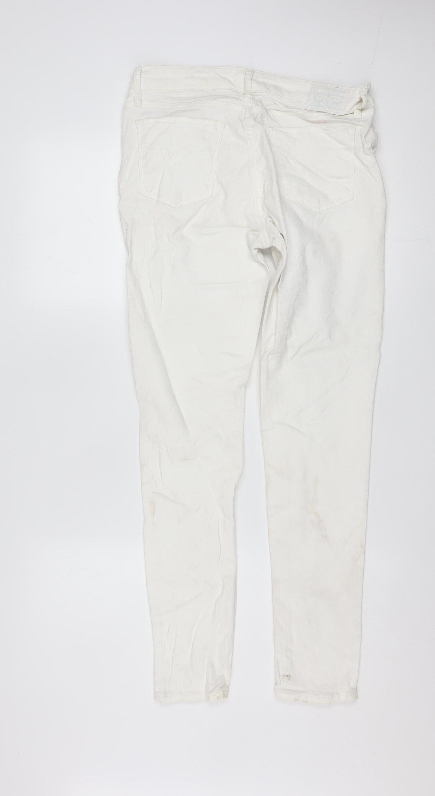 Levi's Women's White 711 Skinny Mid-Rise Jeans Size 28