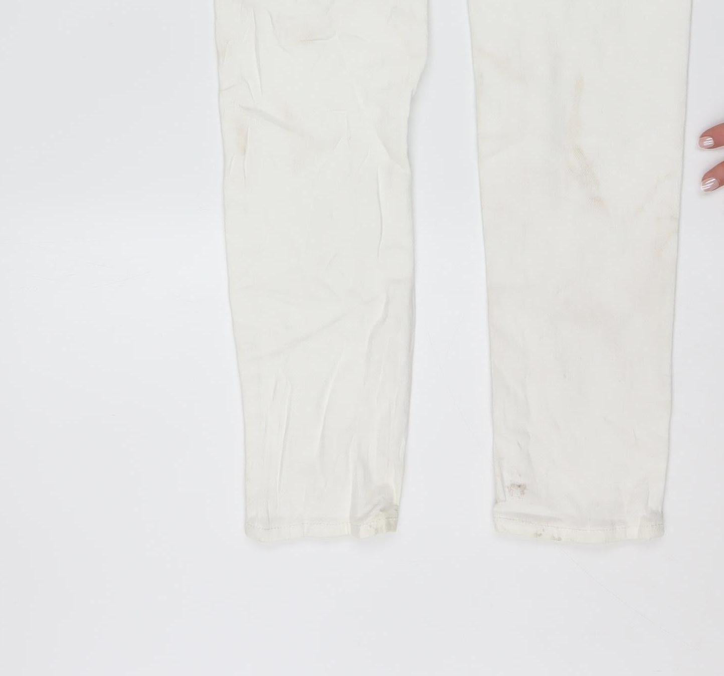 Levi's Women's White 711 Skinny Mid-Rise Jeans Size 28