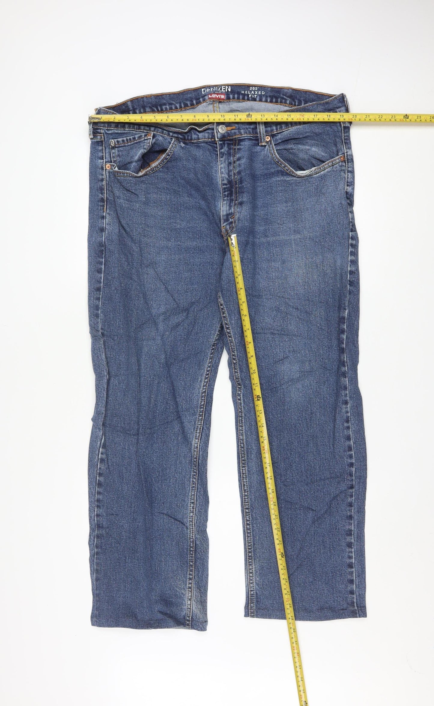 Levi's Denizen 285 Relaxed Fit Men's Blue Denim Jeans Size 38x32