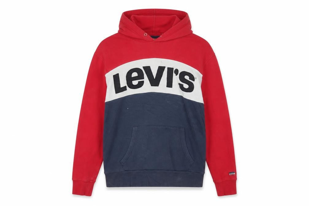 Levi's Men's Multicoloured Pullover Hoodie L Cotton Graphic Sweatshirt
