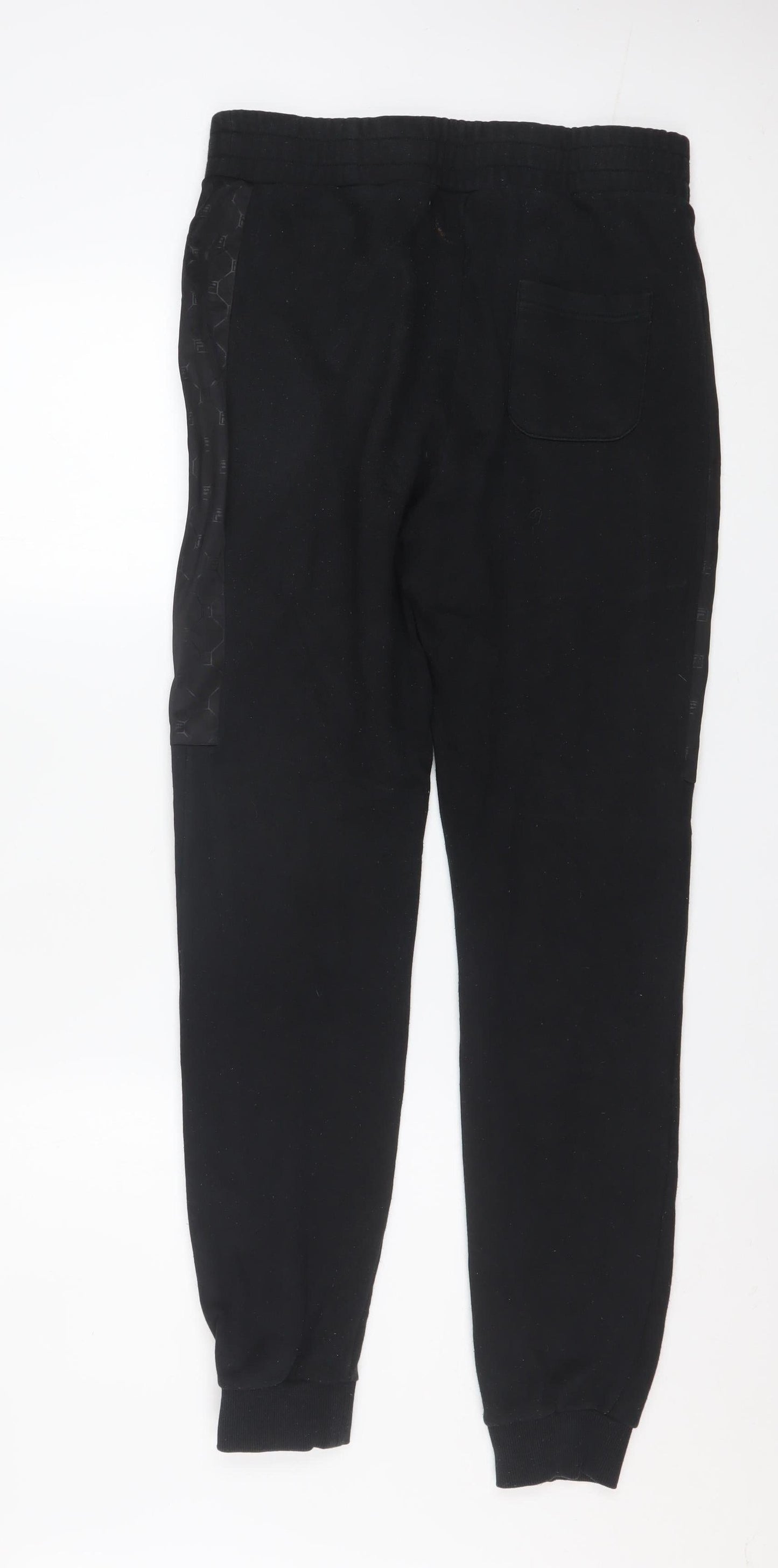 Fila Men's Black Jogger Sweatpants Small Cotton Blend Regular Fit