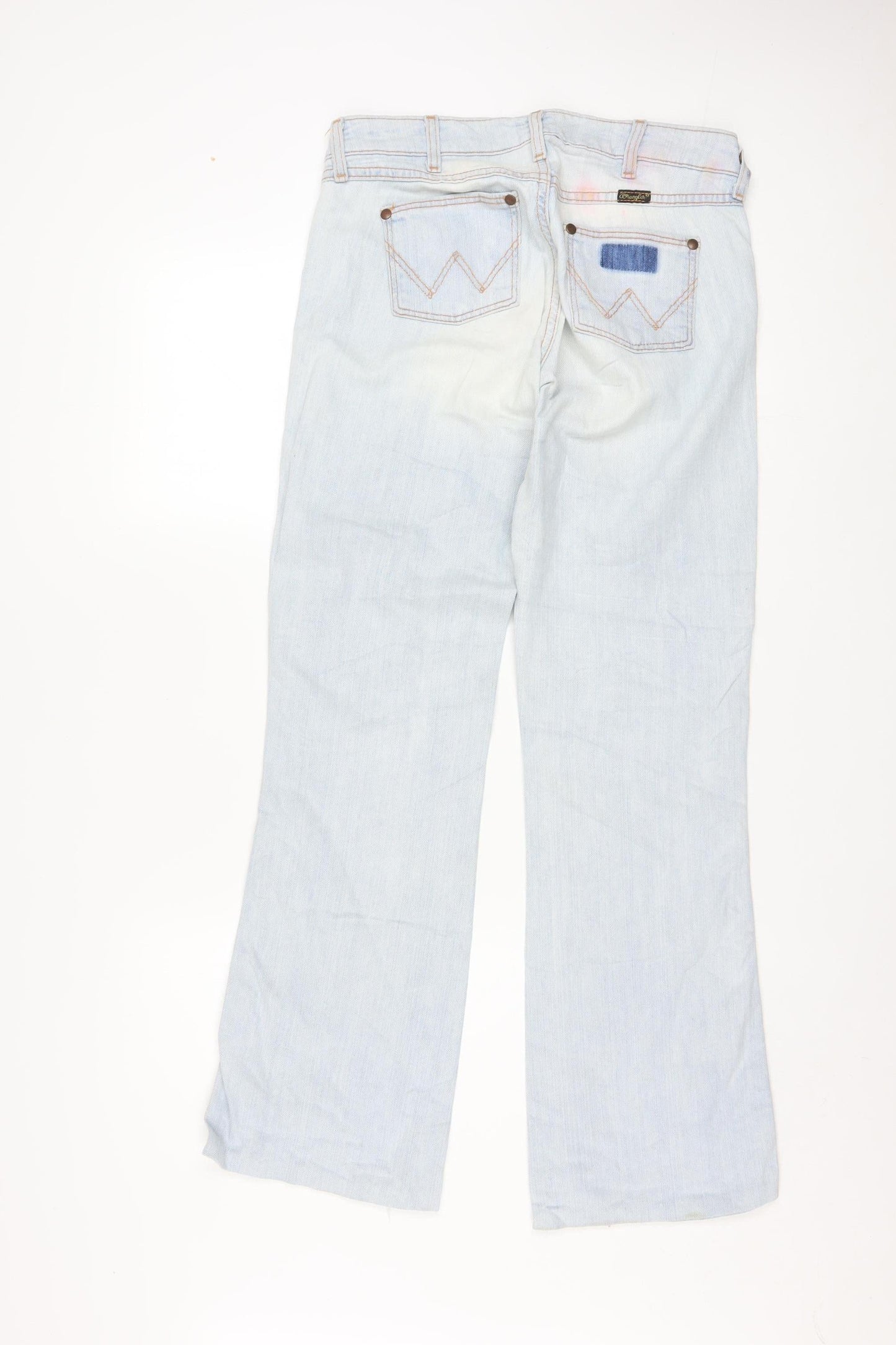 Wrangler Women's Blue Bootcut Jeans Size 12 Eve Model Mid Rise