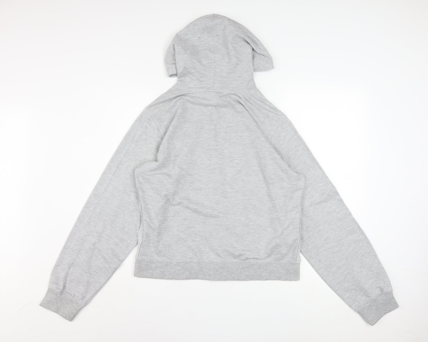 Reebok Women's Grey Full Zip Hoodie Size 18 Logo Print Sportswear