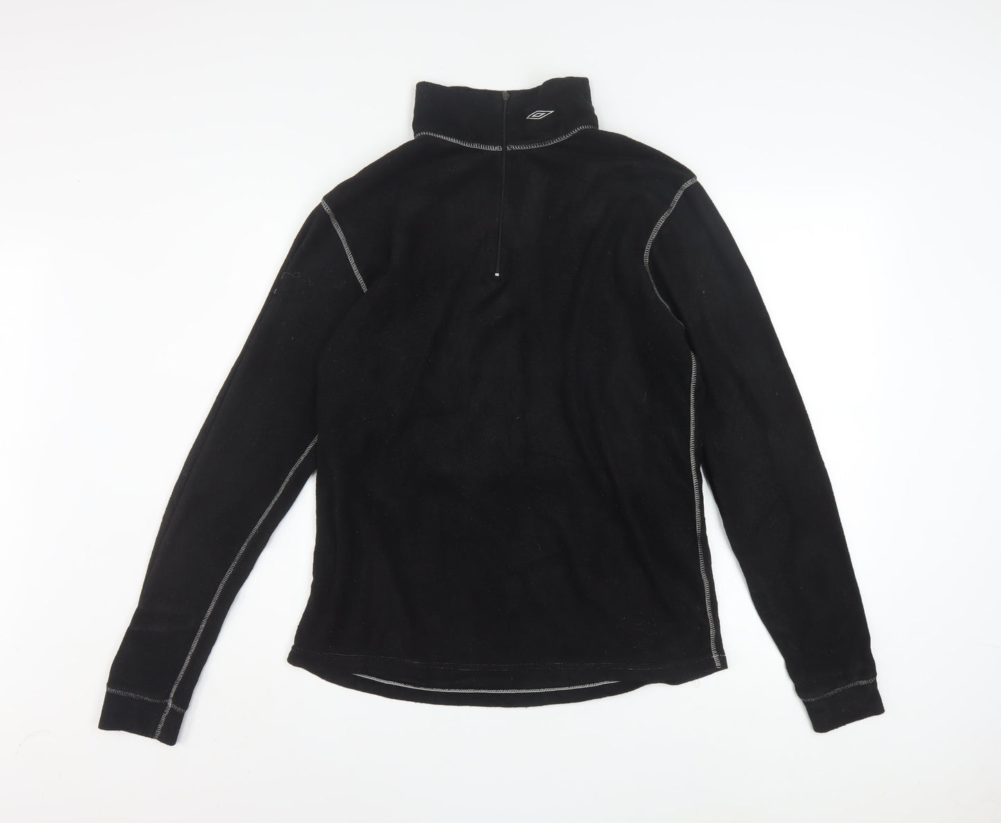 Umbro Men’s Black Fleece 1/4 Zip Pullover Sweatshirt L Sports Top