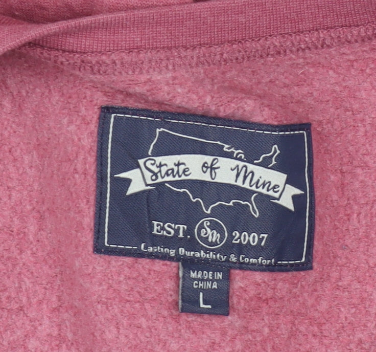 State of Mine Women's Pink Graphic Pullover Sweatshirt Size L