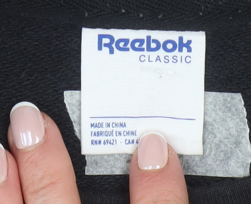 Reebok Classic Women's Black Cotton Pullover Sweatshirt L
