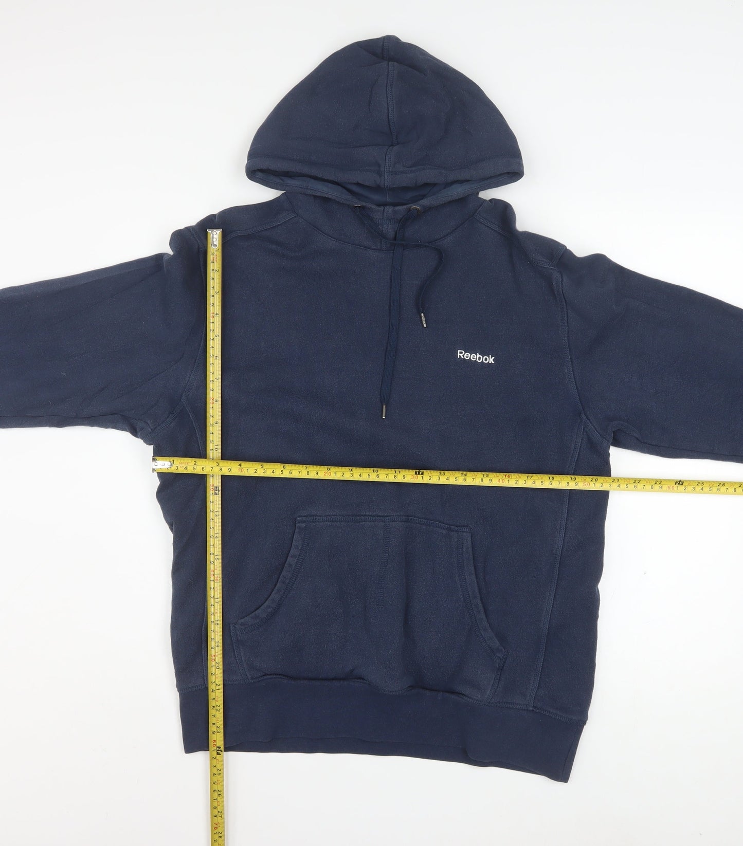 Reebok Men's Blue Pullover Hoodie Size M Regular Fit Fleece