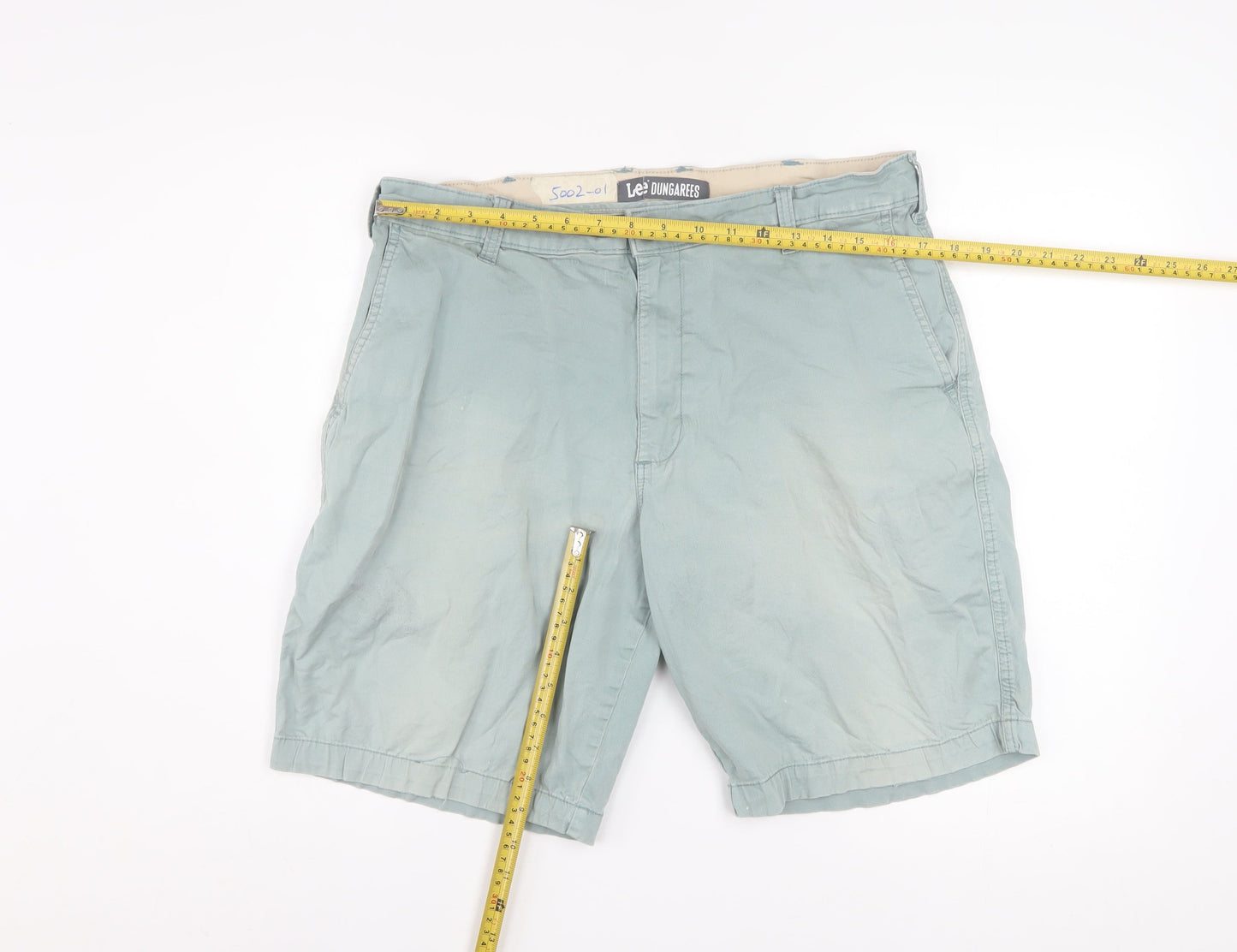 Lee Dungarees Men's Green Chino Shorts Size 36 Cotton Blend