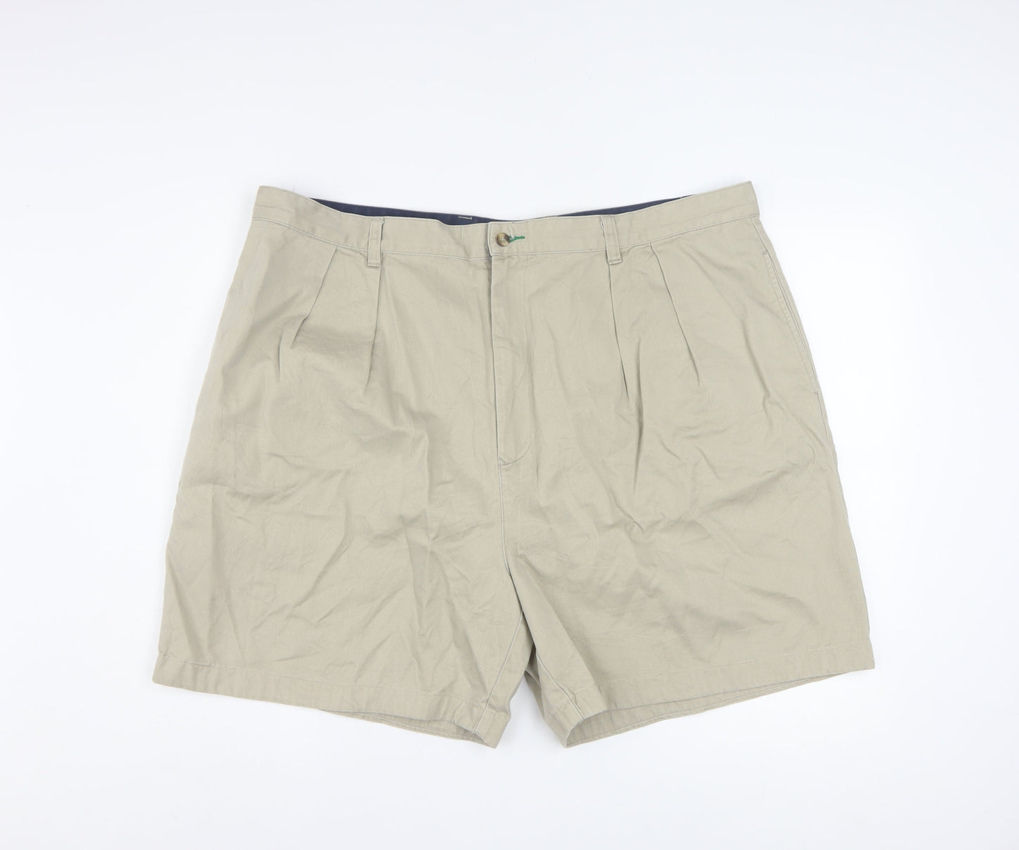 Tommy Hilfiger Men’s Beige Chino Shorts Size 44 Pleated Cotton