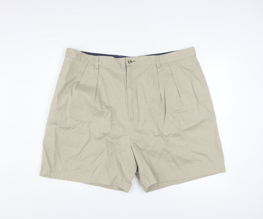 Tommy Hilfiger Men’s Beige Chino Shorts Size 44 Pleated Cotton