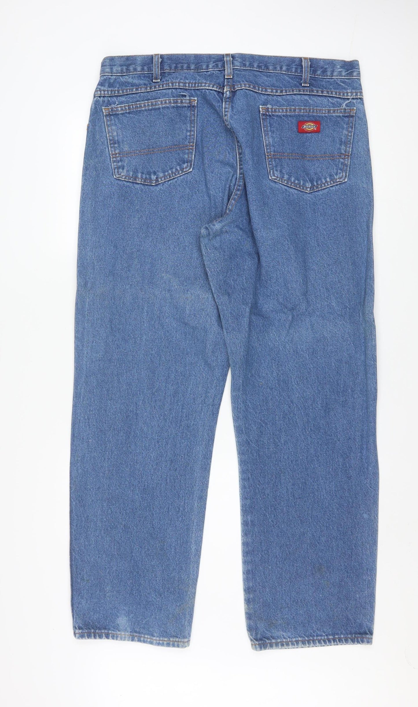Dickies Men's Blue Straight Denim Jeans 38x32 Classic Workwear