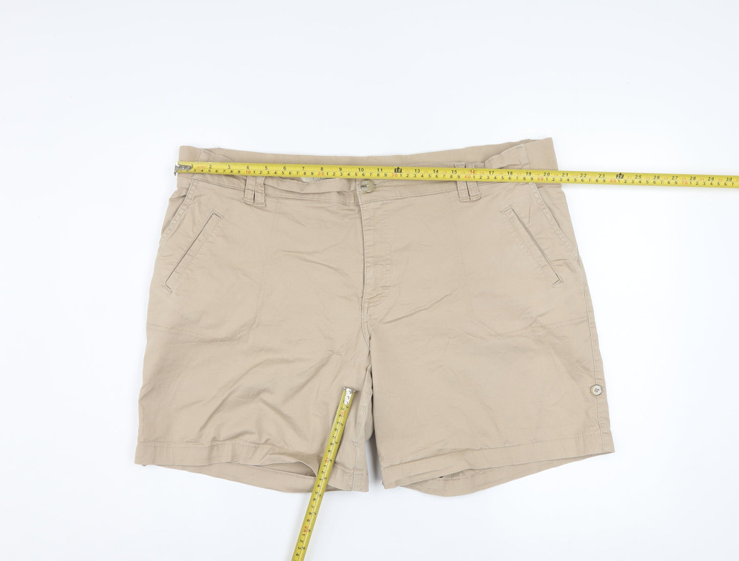 Lee Riders Men's Beige Chino Shorts Size L 37in Regular Fit