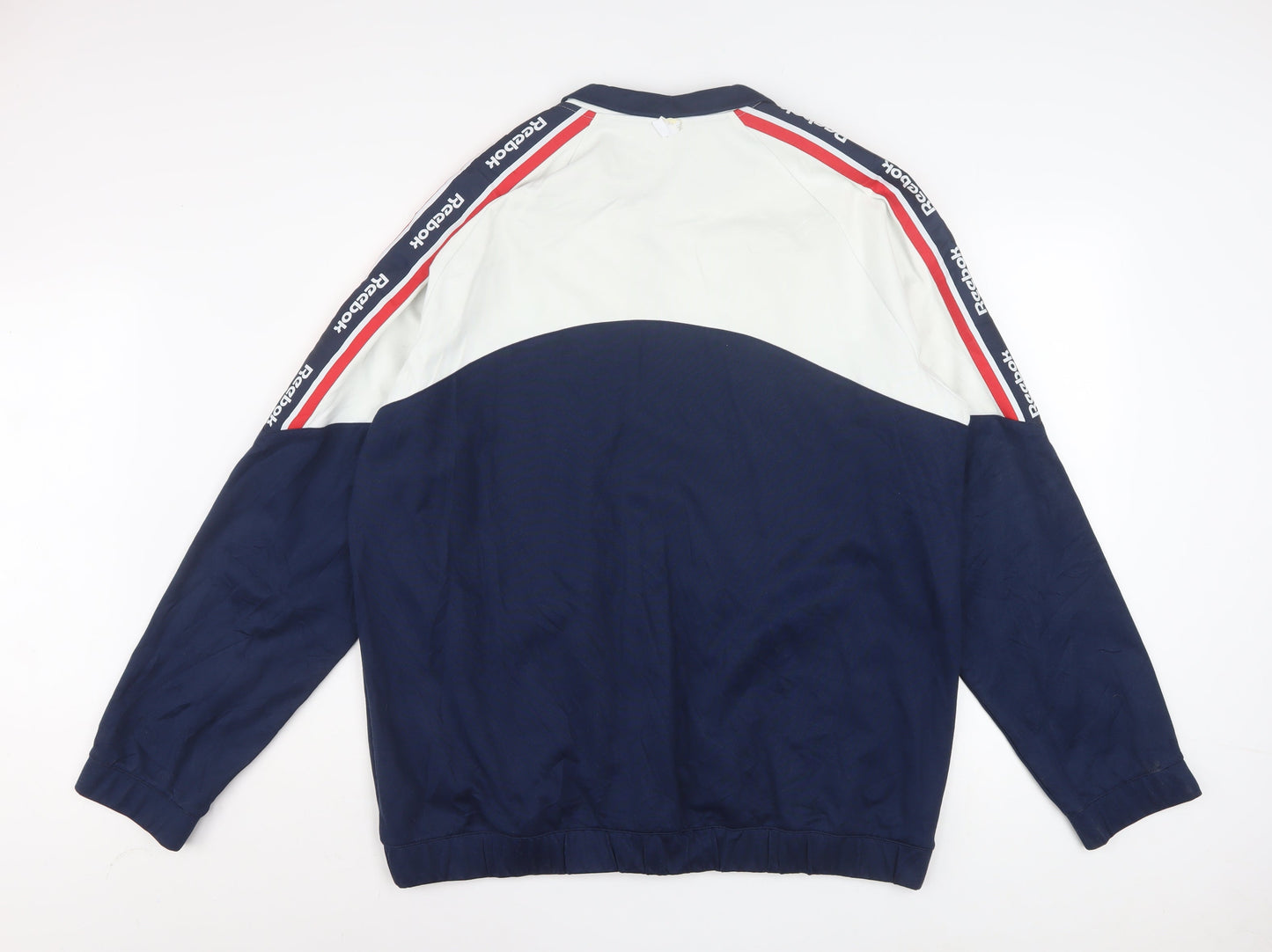 Reebok Men’s Blue XL Track Jacket Retro Full Zip Sportswear