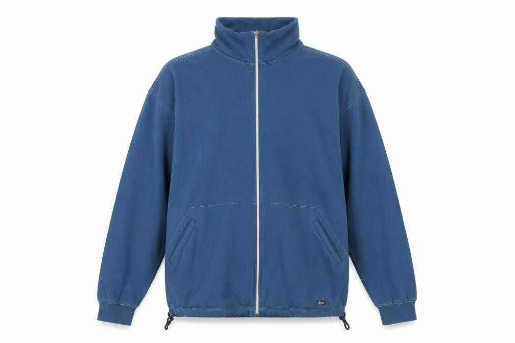 Asics Men's Blue XL Track Jacket Cotton Full Zip Activewear