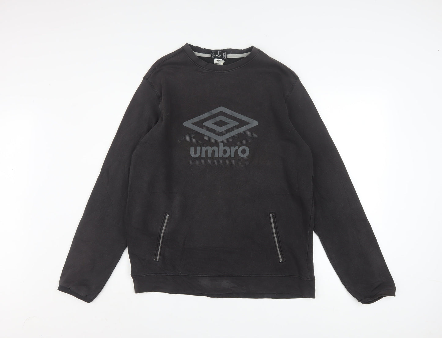 Umbro Men's Black XL Pullover Sweatshirt Crew Neck Fleece