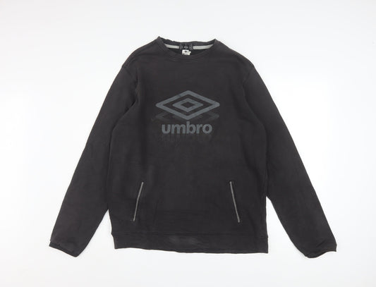 Umbro Men's Black XL Pullover Sweatshirt Crew Neck Fleece