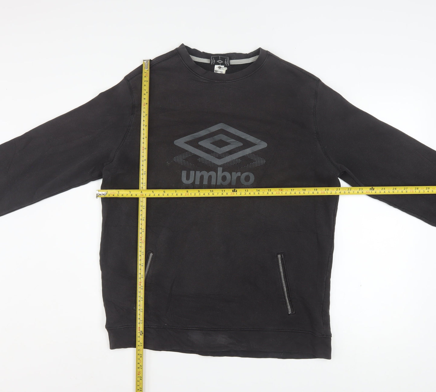 Umbro Men's Black XL Pullover Sweatshirt Crew Neck Fleece