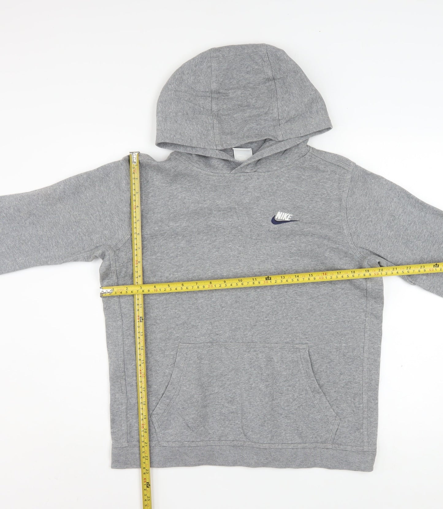 Nike Boys Grey XL Pullover Hoodie Sweatshirt Cotton Blend
