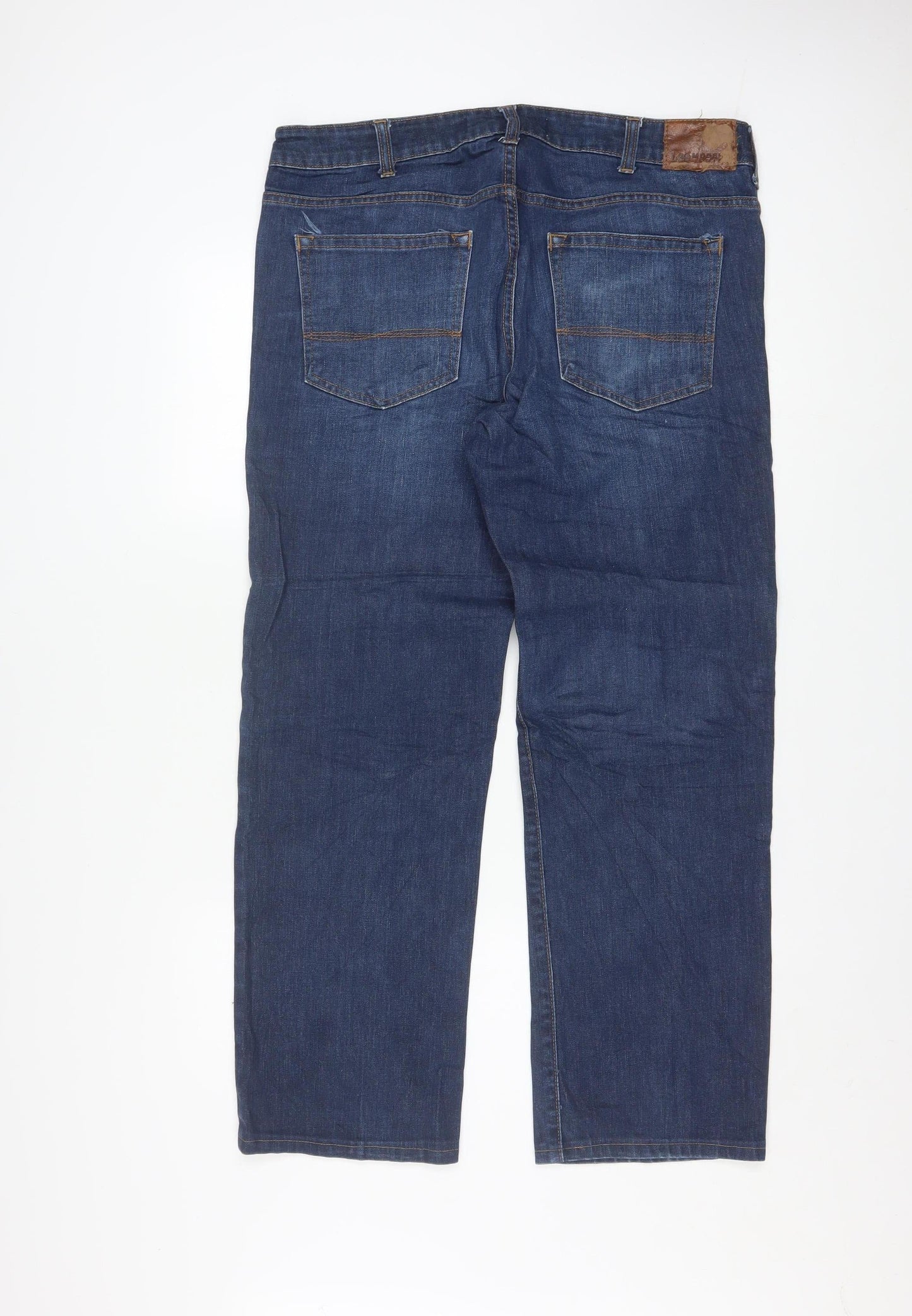 Lee Men's Blue Straight Fit Stretch Denim Jeans 34x30