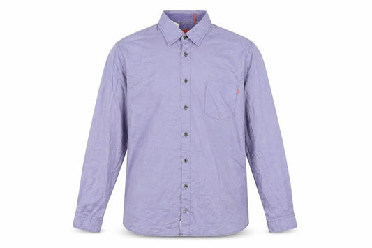 Hugo Boss Men's Purple Long Sleeve Regular Fit Button-Up Shirt L