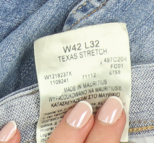 Wrangler Men's Blue Straight Fit Texas Stretch Jeans W42 L32