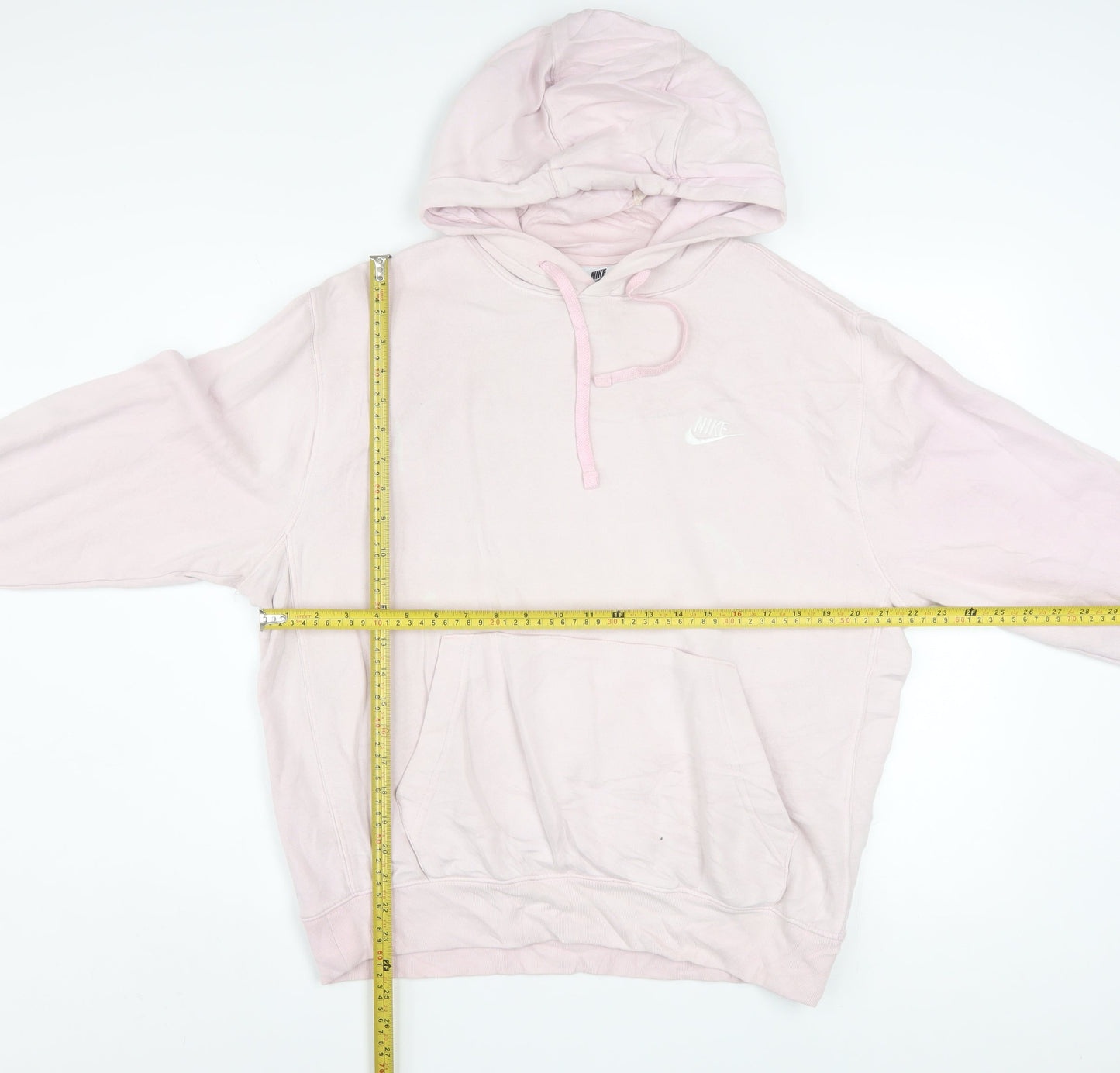 Nike Women Pink Pullover Hoodie Medium Cotton Blend Casual