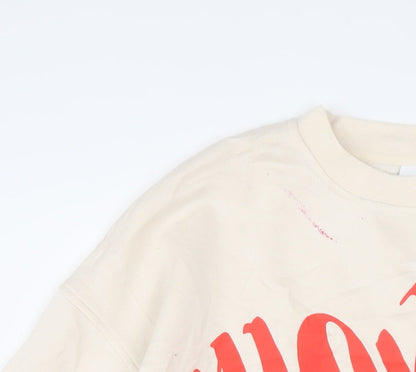 Additional view of Disney Women Beige Mickey Mouse Pullover Sweatshirt M 12/14 Graphic Print